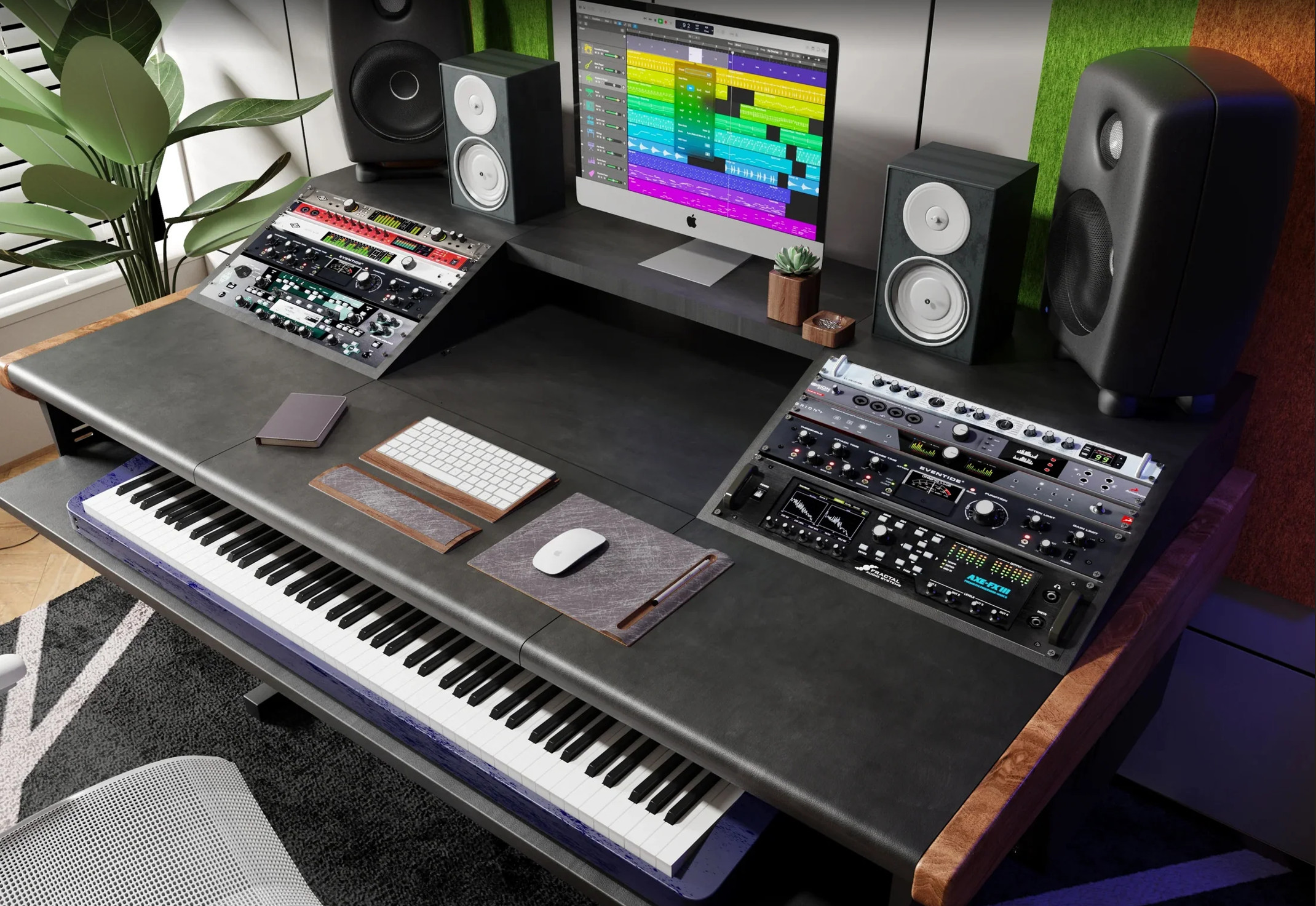 SoundMakerから本格的なDTMデスクが登場。19インチラックマウント搭載