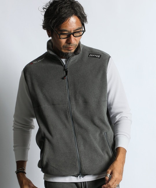 BLACK LABEL〕：POLARTEC フルジップベスト ｜The DUFFER of St.GEORGE
