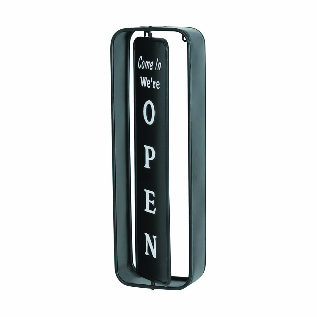 DULTON ONLINE SHOP | WALL MOUNT SPINNER SIGN OPEN-CLOSED BLACK