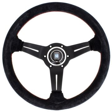 Nardi Deep Corn Perforated Leather Steering Wheel 330mm with Red