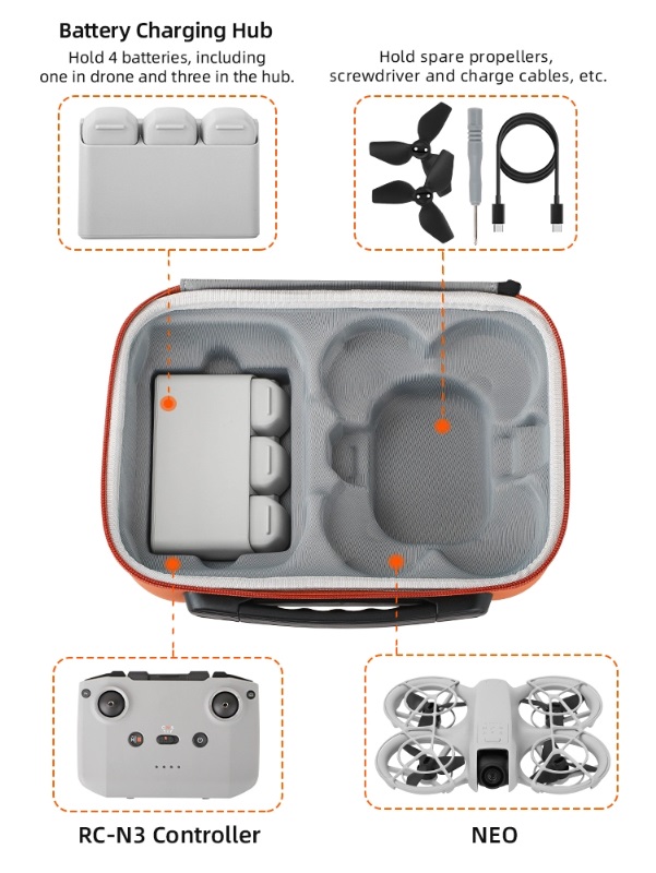 公式】DJI販売|ドローンステーション / DJI NEO用キャリングケース(黒)