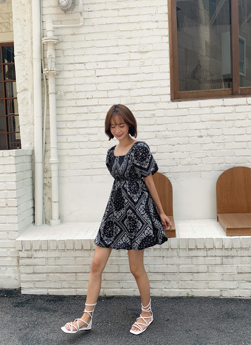 2WAYペイズリーミニワンピース・全2色 | レディースファッション通販