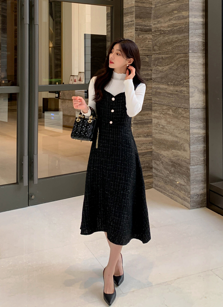 ツイードノースリフレアワンピース | レディースファッション通販 - DHOLIC