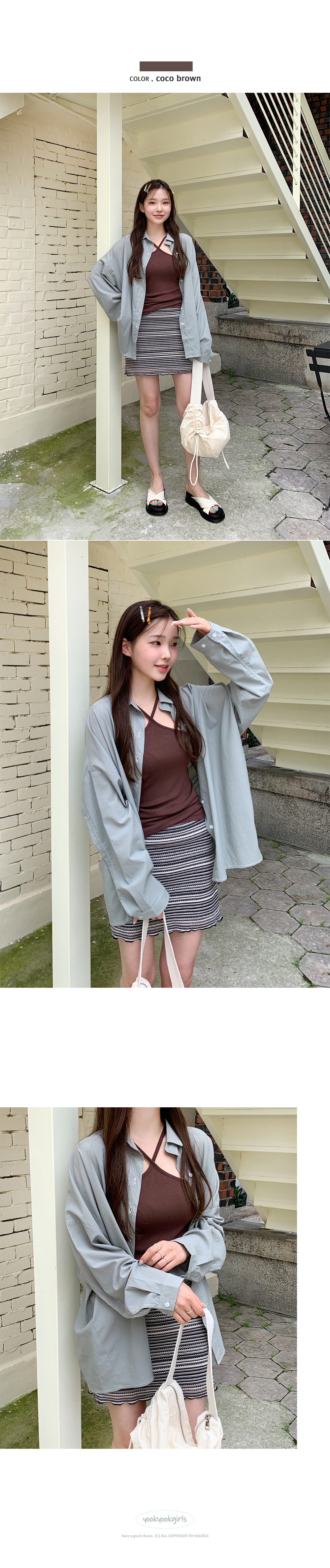 フロントクロスネックキャミソール | レディースファッション通販 - DHOLIC