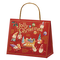 ニッセクリスマスフラップペーパーバッグ-1(W180×D80×H150 ニッセ