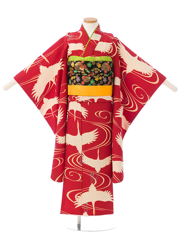 七五三|7歳女児|鶴|レトロ|対応身長:115~125cm|#E-7-172｜全国宅配可の