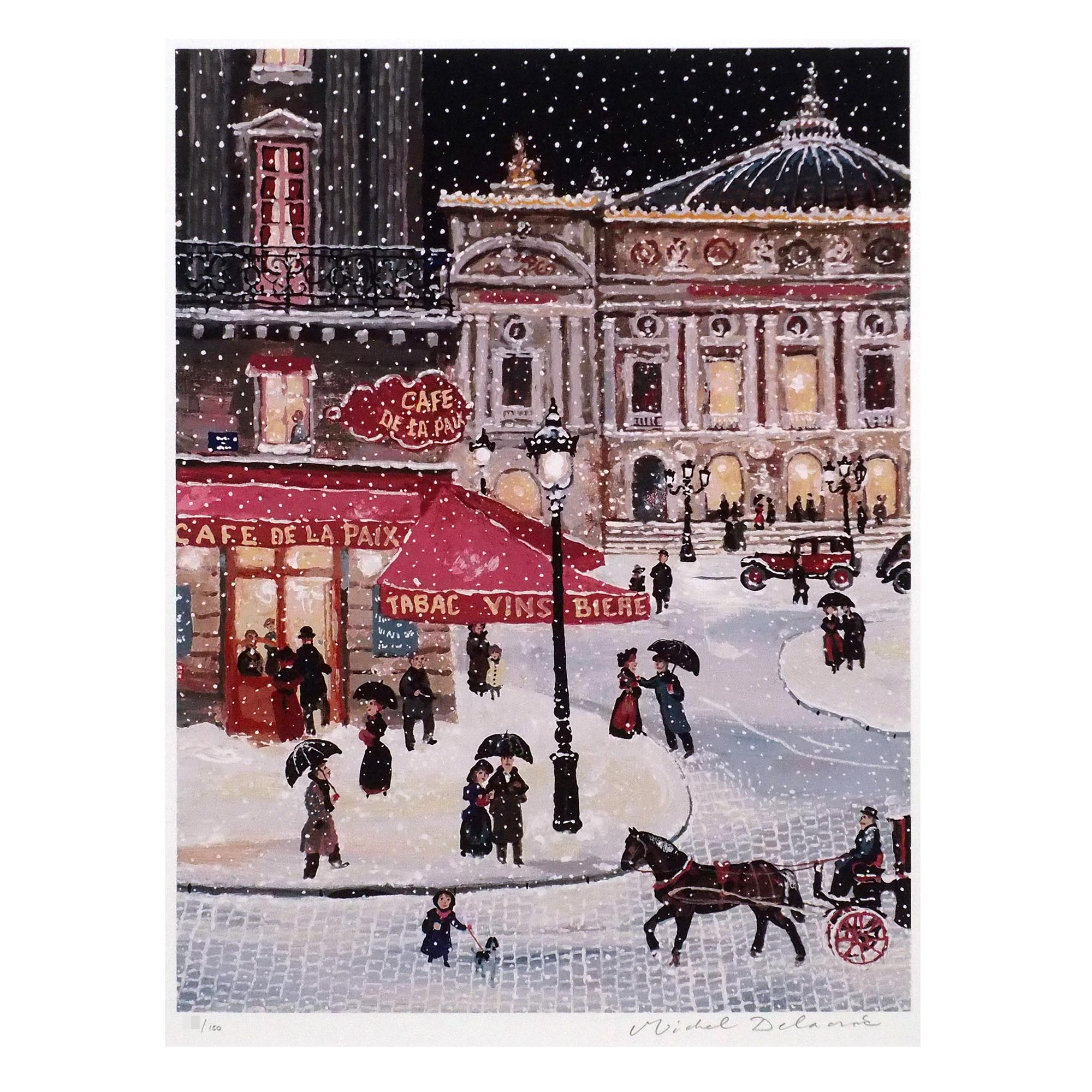 ミッシェルドラクロワオペラ座の雪の夕暮れ