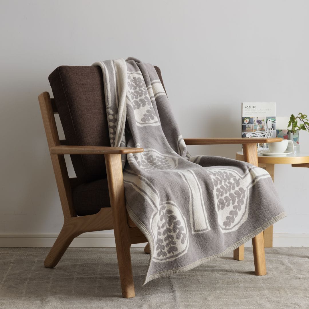 KLIPPAN/クリッパン シュニールコットン ハーフブランケット FOREST