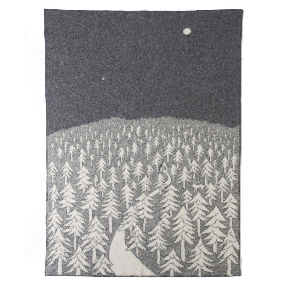 KLIPPAN/クリッパン ウール シングルブランケット HOUSE IN THE FOREST