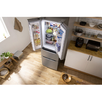 アイリスオーヤマ IRSN-32A-S 320L 4ドア冷蔵庫 シルバー|エディオン