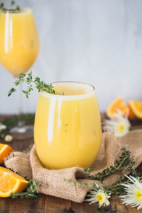Orange thyme mimosas - Eat Good 4 Life