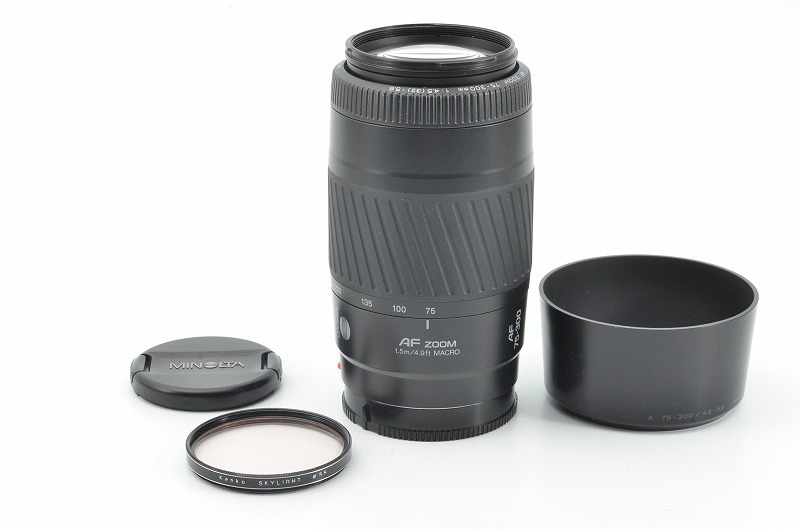 Excellent++ MINOLTA AF ZOOM 75-300mm F/4.5-5.6 With Filter From
