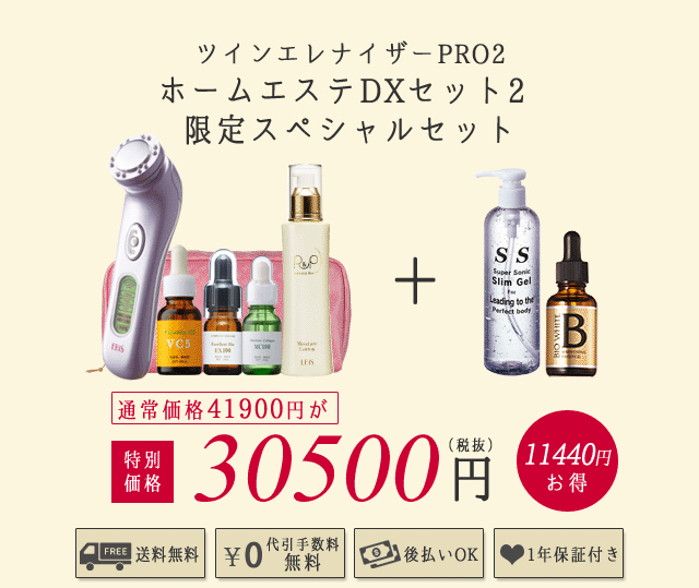 ツインエレナイザーPRO2 ホームエステDXセット2 スペシャル限定セット