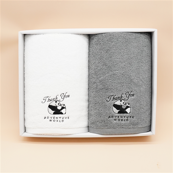 アドベンチャーワールド公式Thank You パンダギフトタオルセット: 生活