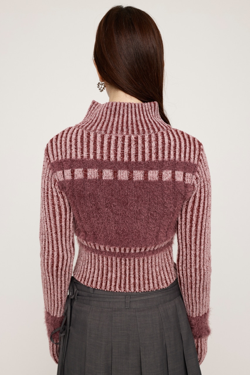 SLY | SHAGGY MIX ZIP UP KNIT トップス (ニット ) |SHEL'TTER WEBSTORE