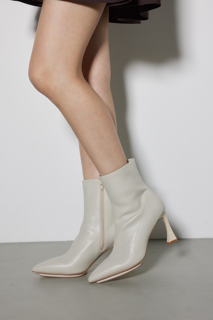 rienda | ポインテッドトゥフィットショートブーツ (ブーツ ) |SHEL