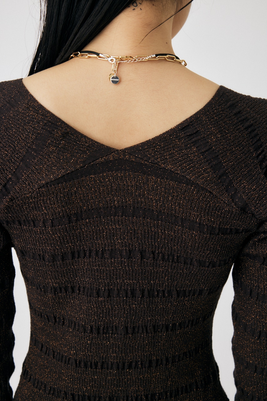 MOUSSY | OPEN STITCH KNIT MINI ドレス (ワンピース(ミニ・ミディアム