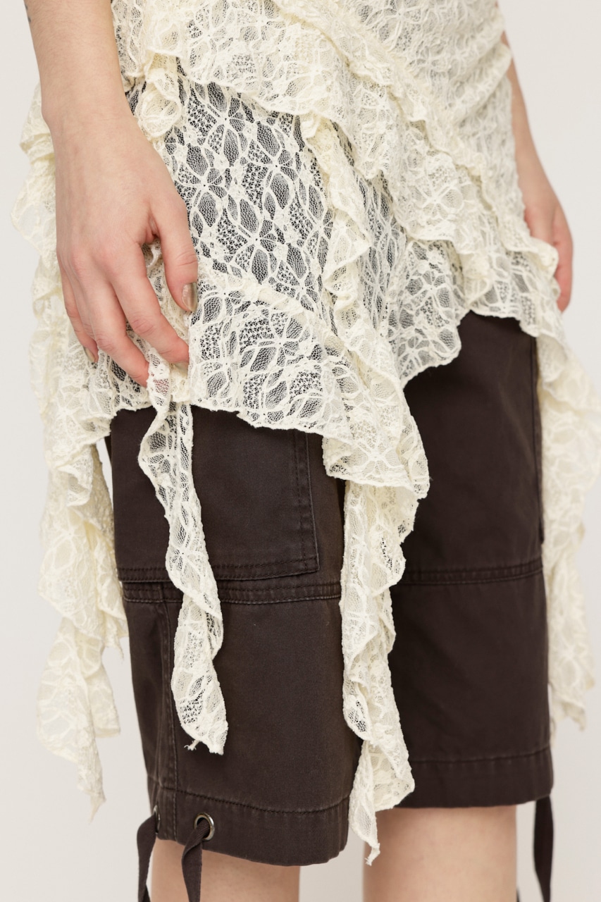 SLY | TUCKED LACE RUFFLE キャミソール (キャミソール ) |SHEL'TTER