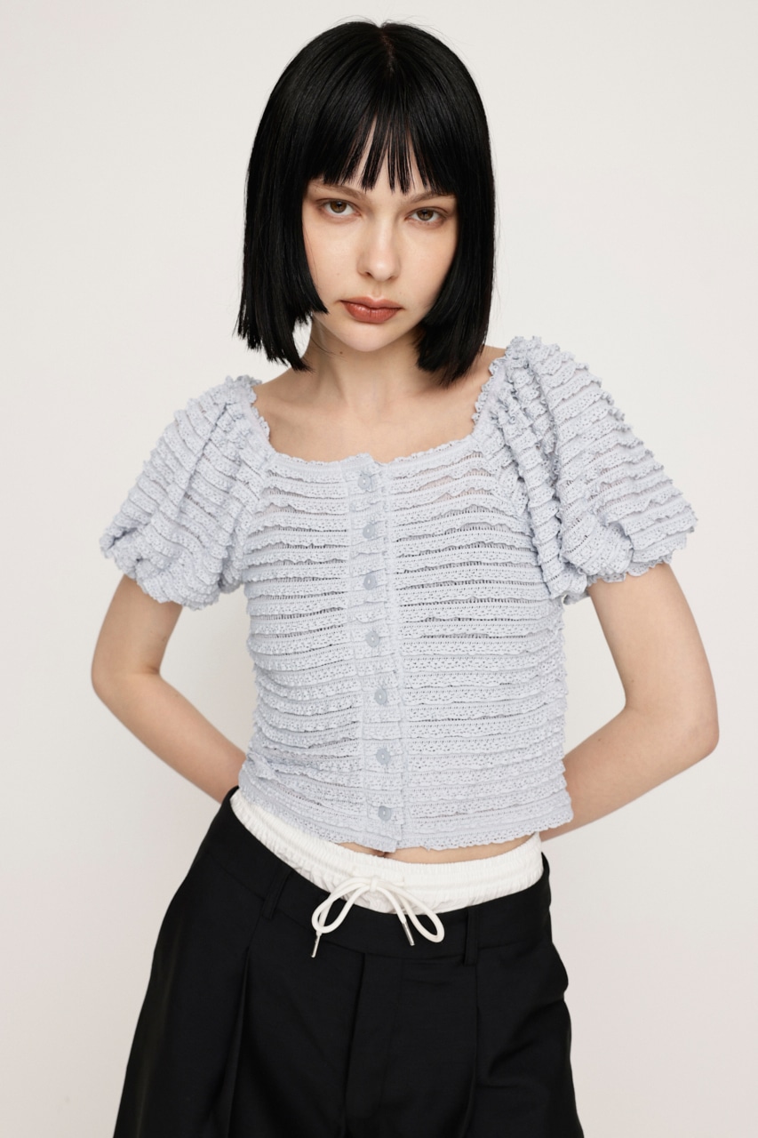 SLY | FRILL PUFF CUT トップス (Tシャツ・カットソー(半袖) ) |SHEL