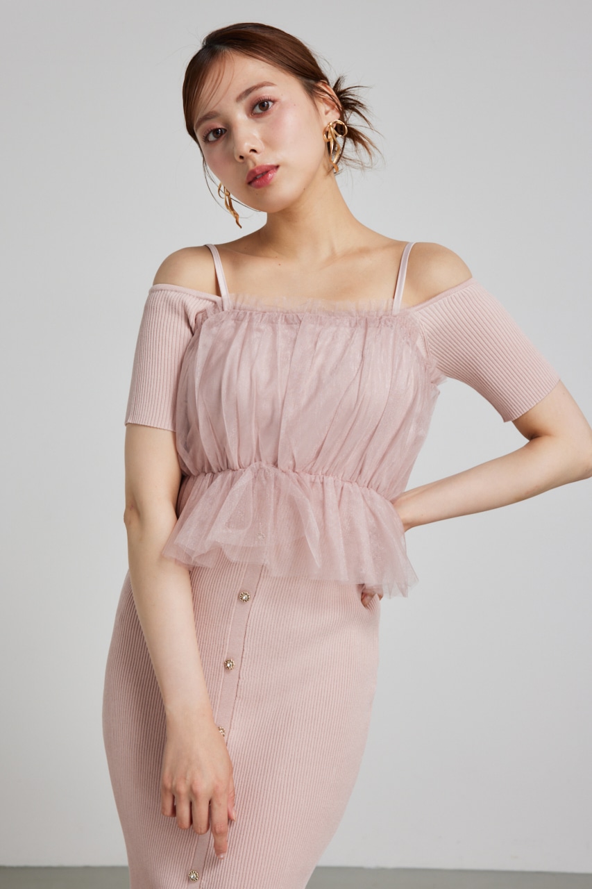 rienda | ビスチェセットタイトニットワンピース (ワンピース(ミニ