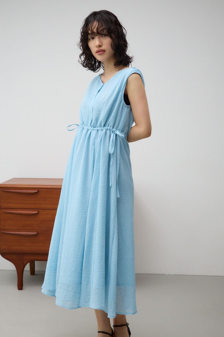 AZUL BY MOUSSY | ウエスト切替袖ギャザーノースリーブワンピース