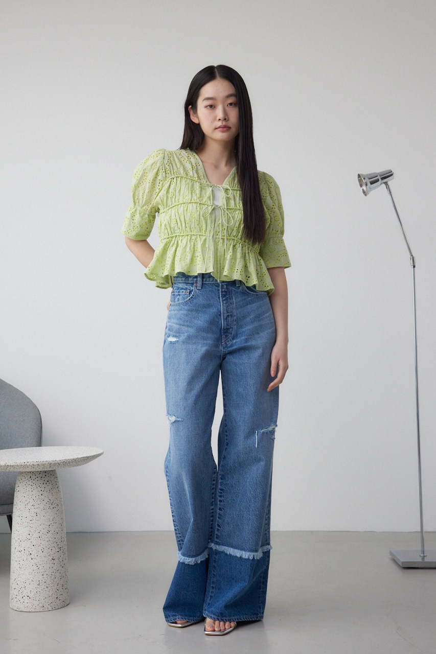AZUL BY MOUSSY | AZUL DENIM スウィッチングバイカラーデニム (ワイド