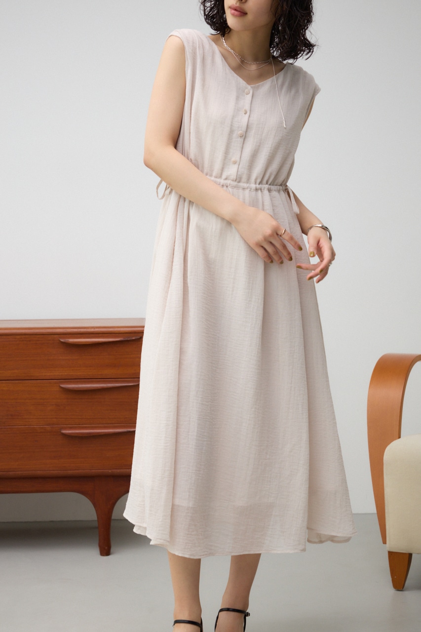 AZUL BY MOUSSY | ウエスト切替袖ギャザーノースリーブワンピース