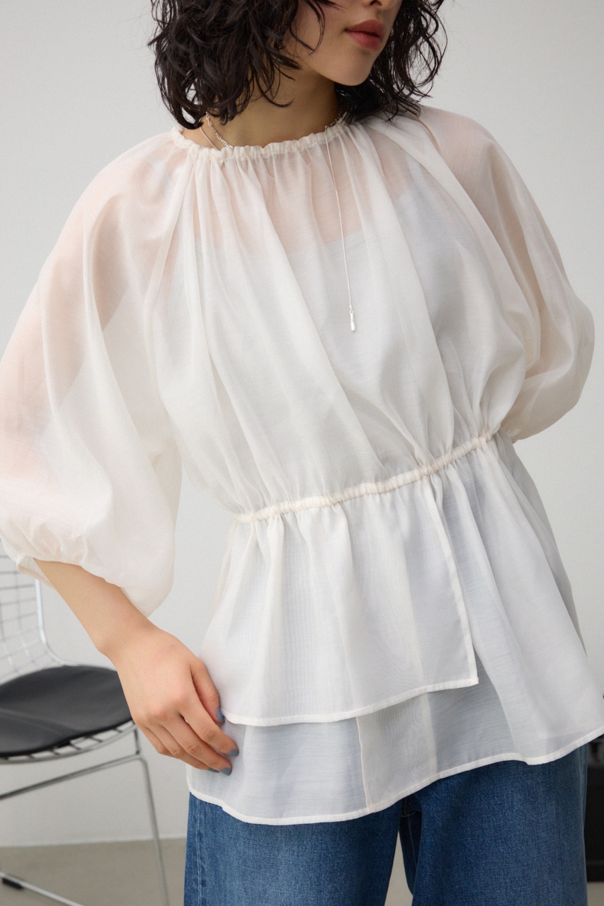 AZUL BY MOUSSY | 2WAYシアーペプラムシャツブラウス (シャツ