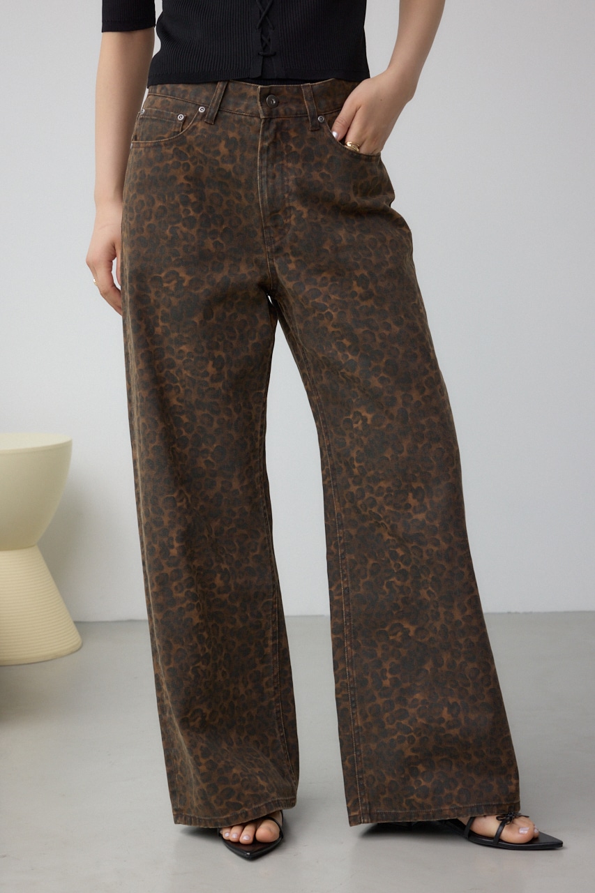 AZUL BY MOUSSY | AZUL DENIM レオパードプリントデニム (ワイド