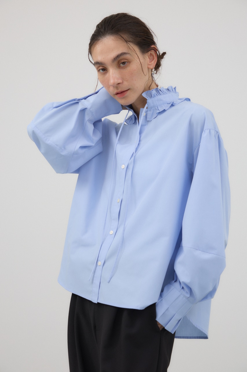 crie conforto | フリルスタンドカラーブラウス (シャツ・ブラウス