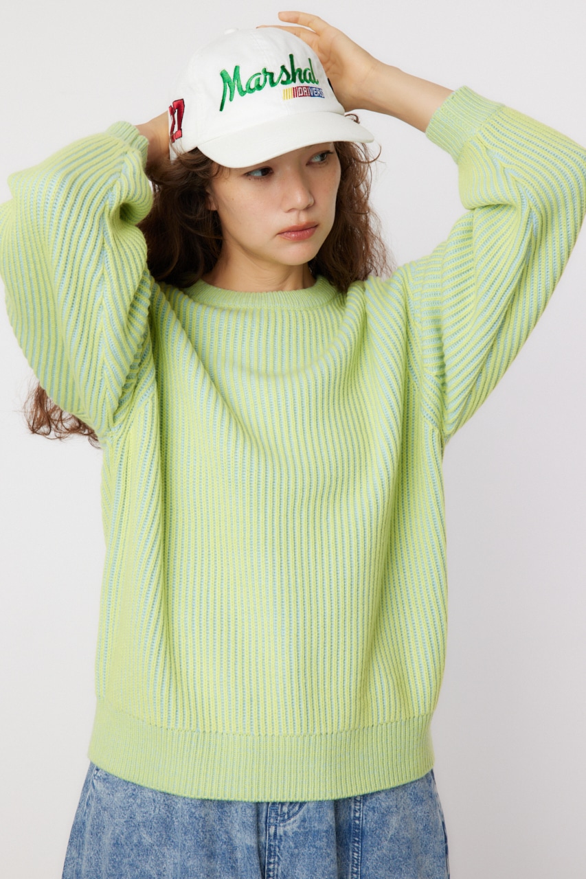 RODEO CROWNS WIDE BOWL | カラフル畦編ニットトップス (ニット