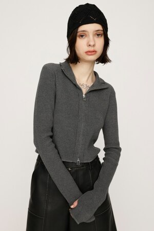 SLY | FRONT ZIP H／N RIB トップス (ニット ) |SHEL'TTER WEBSTORE