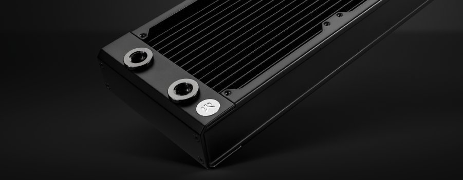 The best medium-thickness all-black 360mm EK copper radiator for