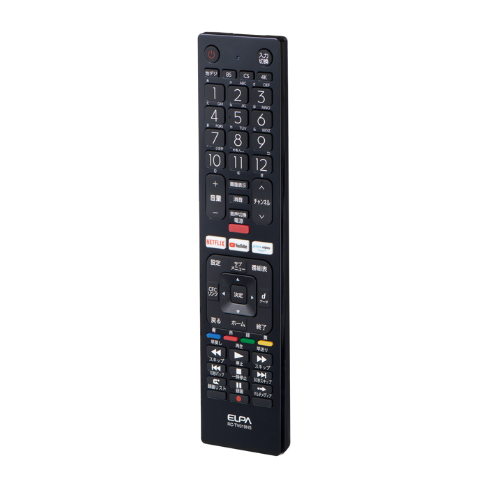 ハイセンス用テレビリモコン(RC-TV019HS) | 商品情報 | ELPA 朝日電器
