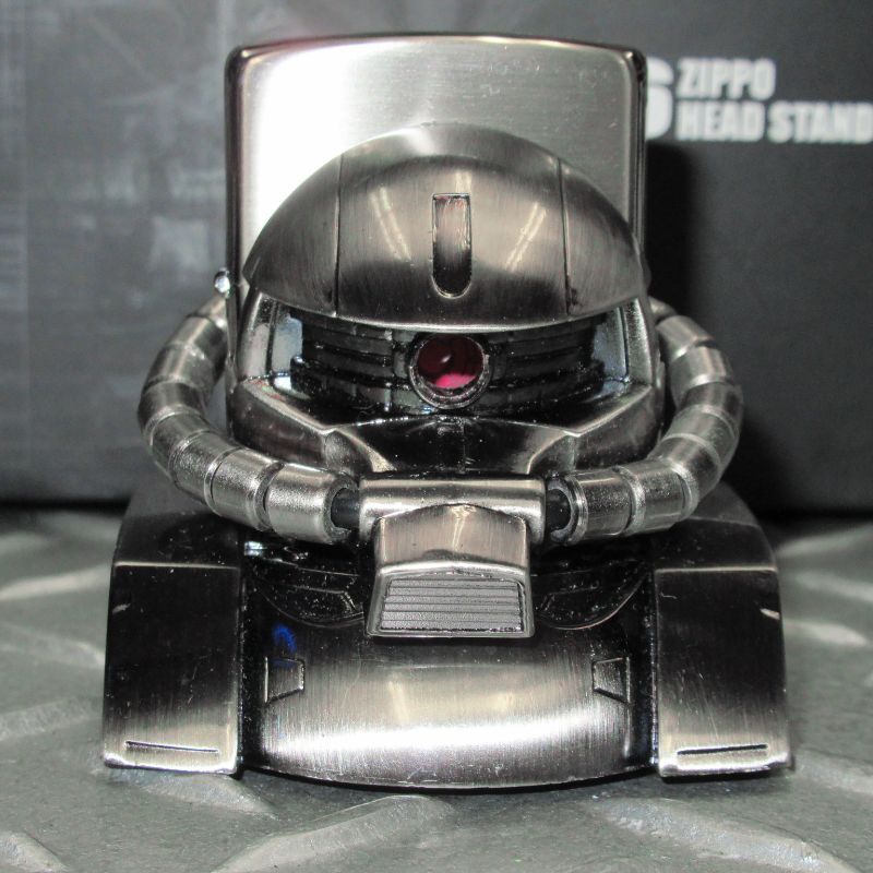 Vintage Zippo MS-06 Zaku2 Mono-Eye Head Stand Model Mobile Suit