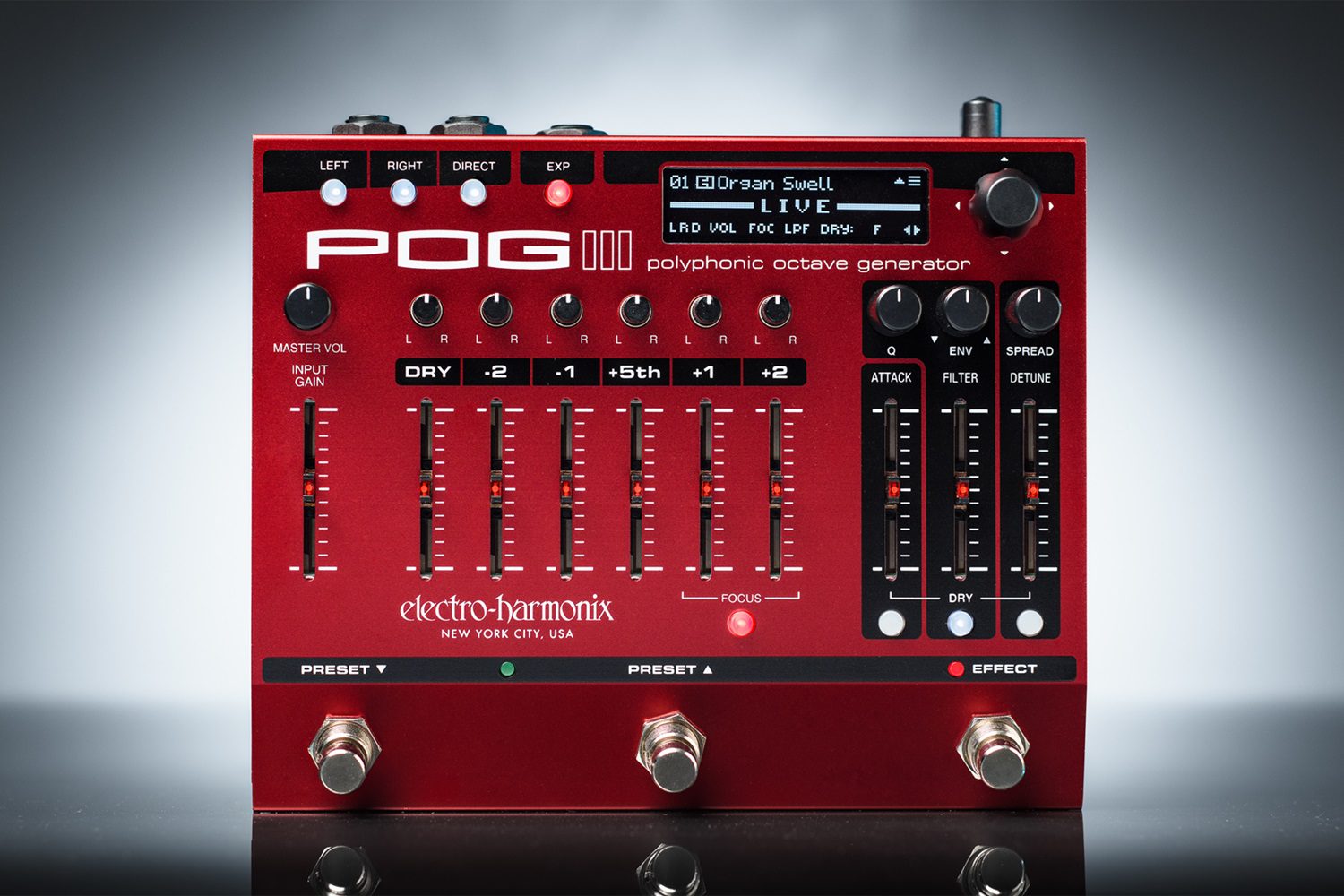 Electro-HarmonixからポリフォニックオクターバーのPOG3が登場