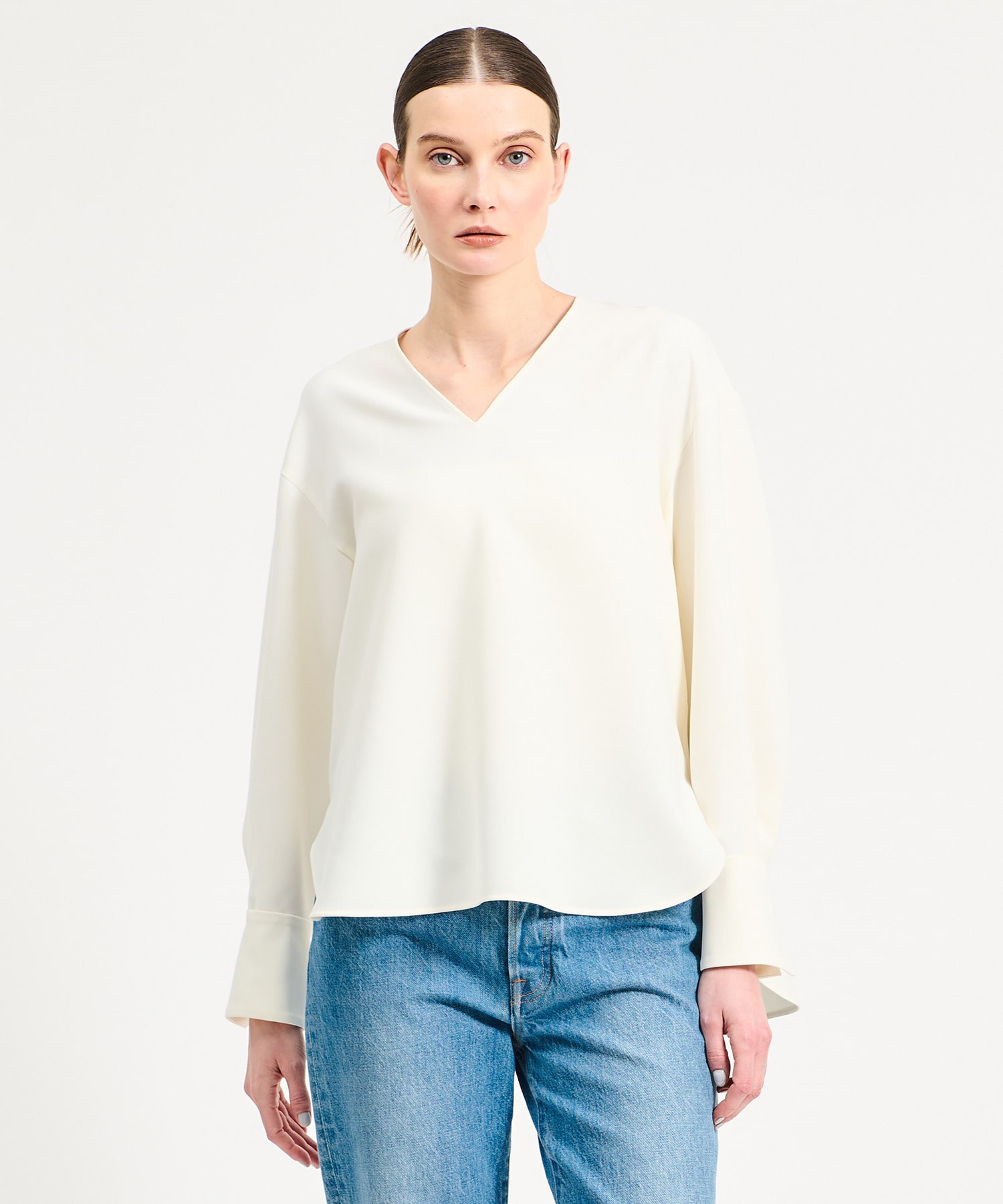 ESTNATION / ダブルクロスVネックブラウス｜ESTNATION ONLINE STORE