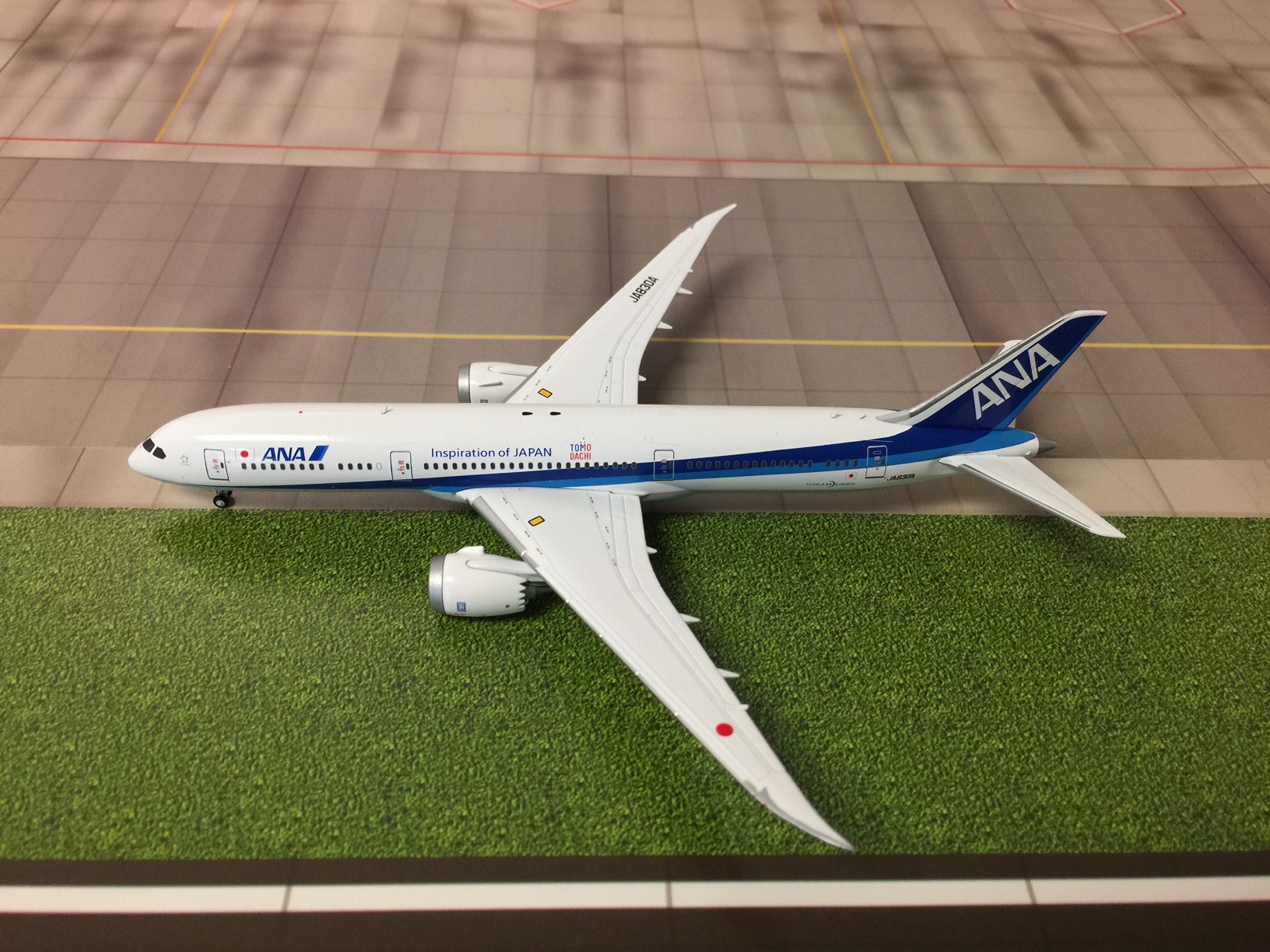 Highly detailed JCWings diecast model airplanes ANA 787-9 Tomo
