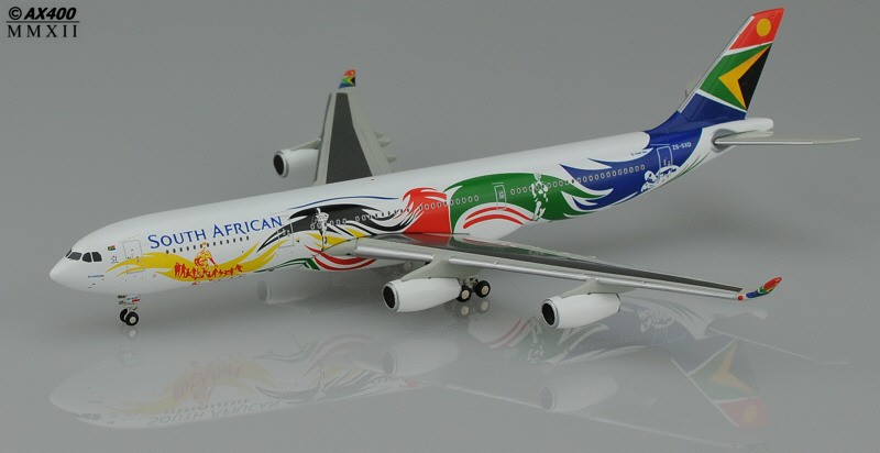 South African A340-300 ZS-SXD Olympic Livery JCWings Die Cast