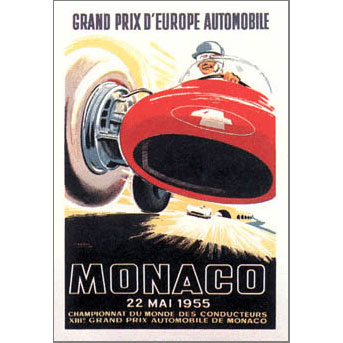 1955/モナコグランプリGRAND PRIX MONACOポスター | アトリエフォロン