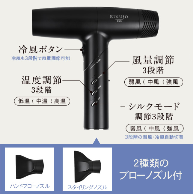 正規販売店】キヌージョプロ KINUJO PRO ヘアドライヤー 絹女