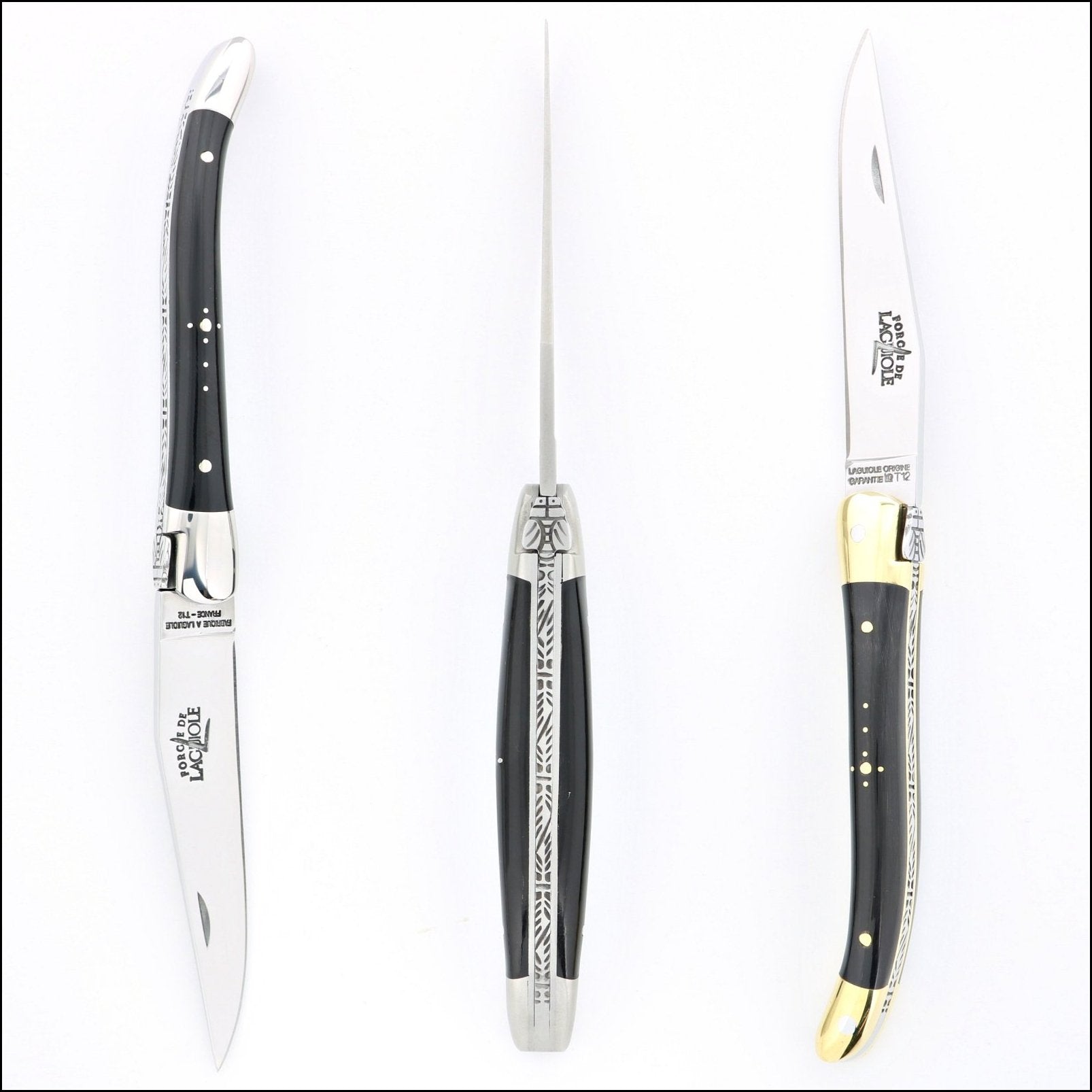 Forge de Laguiole pocket knife Tradition 9 cm Dark Horn Tip