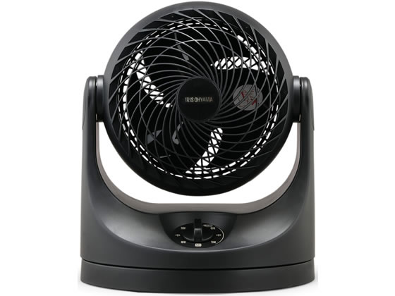 アイリスオーヤマ サーキュレーター 8畳首振り マカロン型 黒 PCF