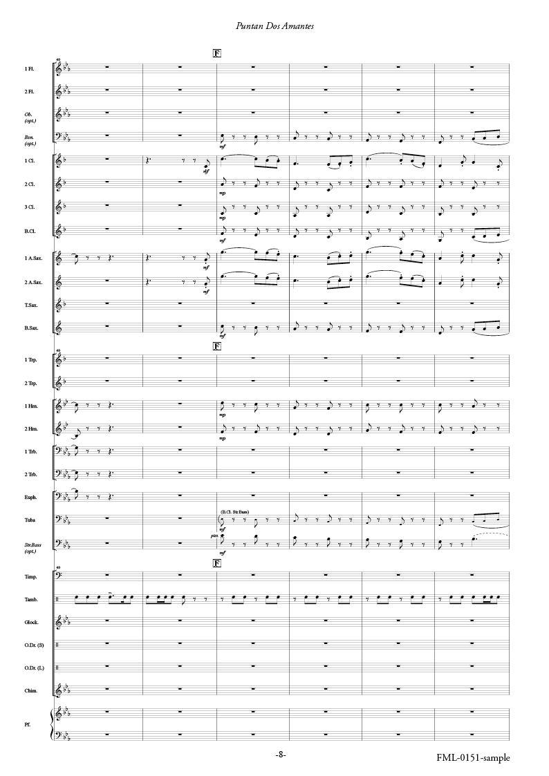 プンタン・ドス・アマンテス：加藤大輝 [吹奏楽小編成-レンタル譜