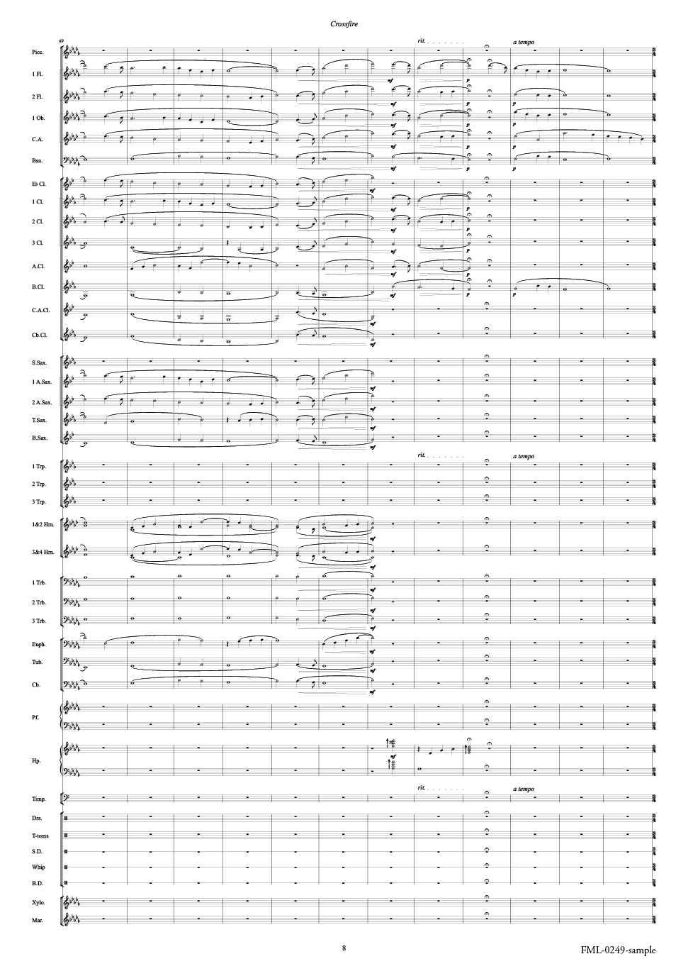 Crossfire - November 22：樽屋雅徳 [吹奏楽大編成-レンタル譜