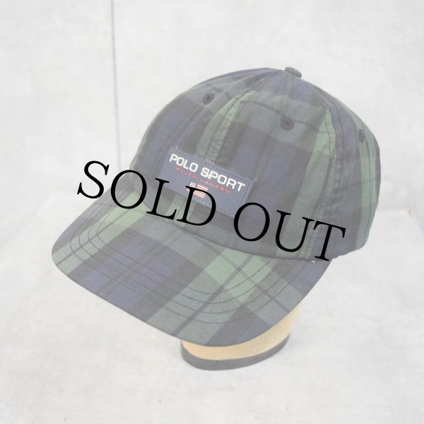 90s 90年代 ポロラルフローレン スポーツ ポロスポーツ 帽子 青 ブルー