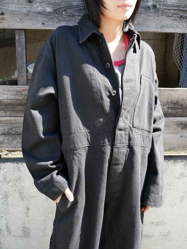 50s 50年代 黒 ブラック ジャンプスーツ つなぎ│ヴィテージ古着屋