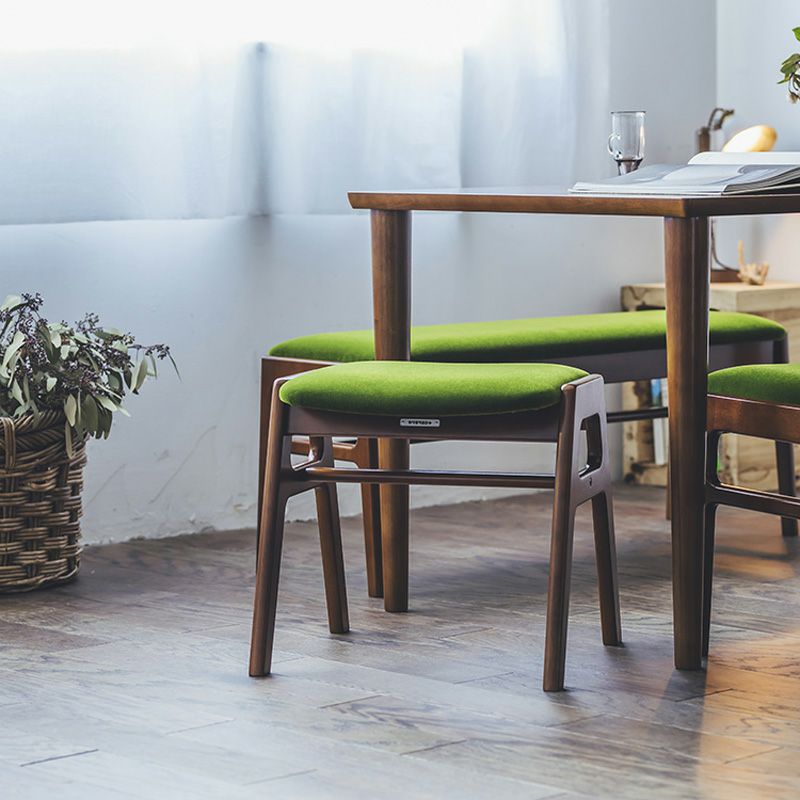 カリモク60+ スタッキングスツールモケットグリーン（ウォールナット色