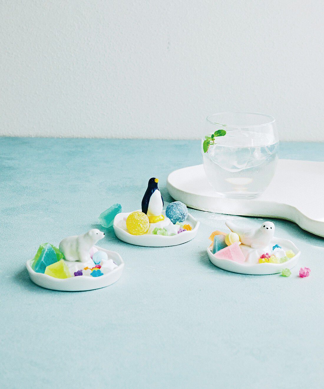 流氷の世界が食卓を涼やかに ちょこんとアニマル そばちょこグラス