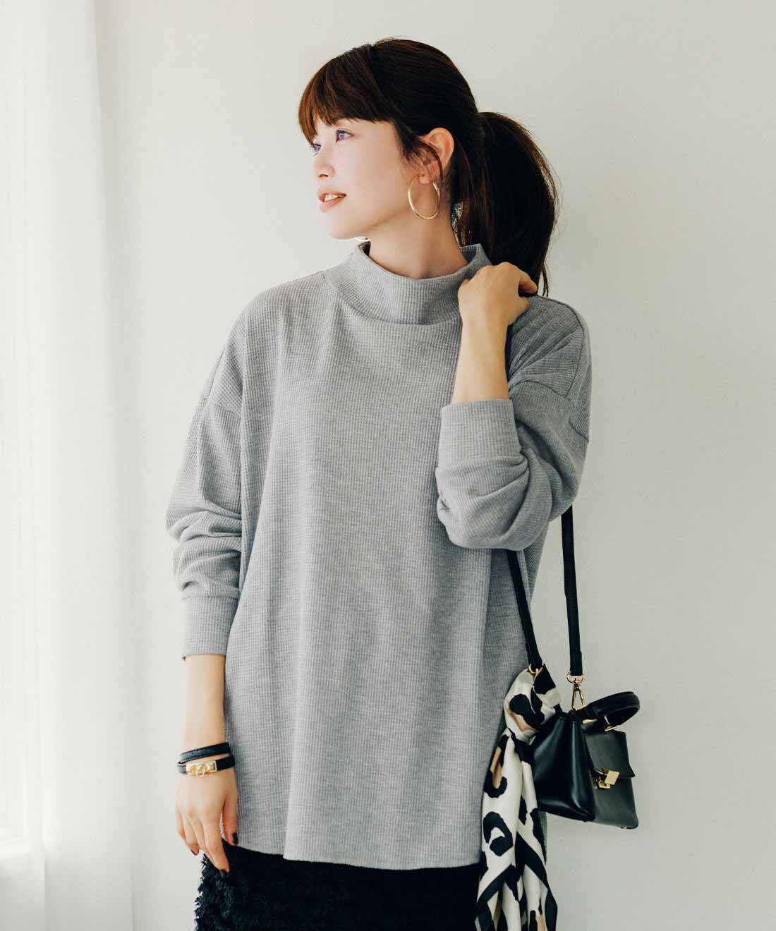 IEDIT[イディット] ワッフル素材＆こなれシルエットで活躍 ユースフル